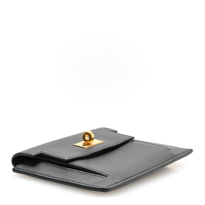 Hermes Veau Madame Kelly Pocket Compact Wallet Black 4 of 7