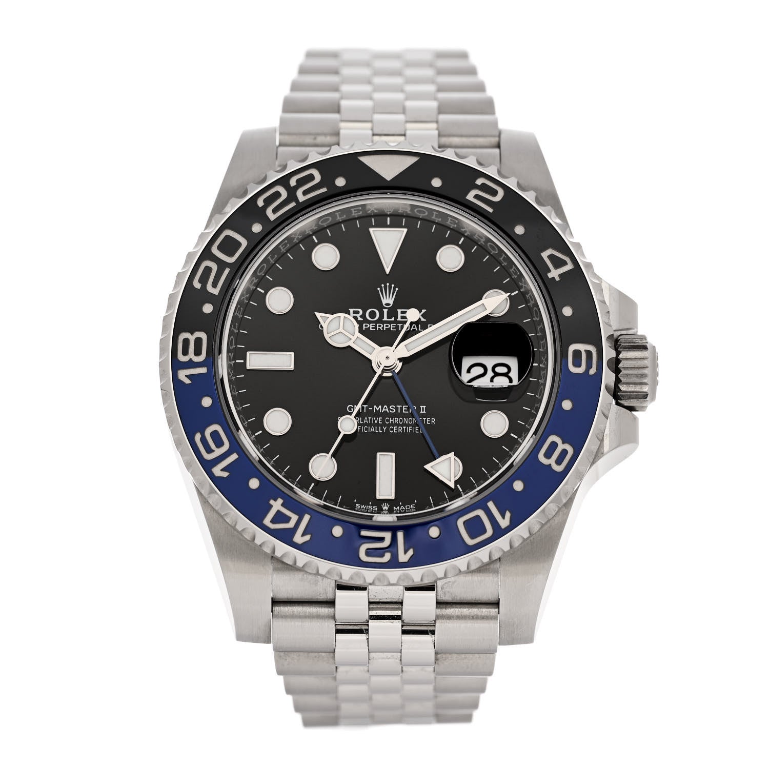 Rolex Stainless Steel 40mm Oyster Perpetual Date GMT Master Ⅱ Batgirl Watch 126710BLNR 1 of 5
