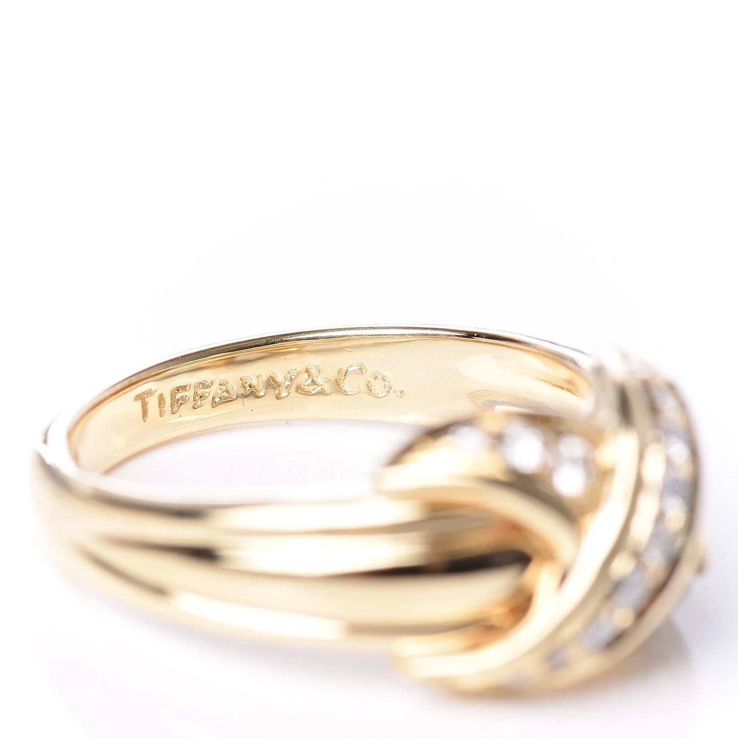 18K Yellow Gold Diamond Signature X Ring 51 5.75