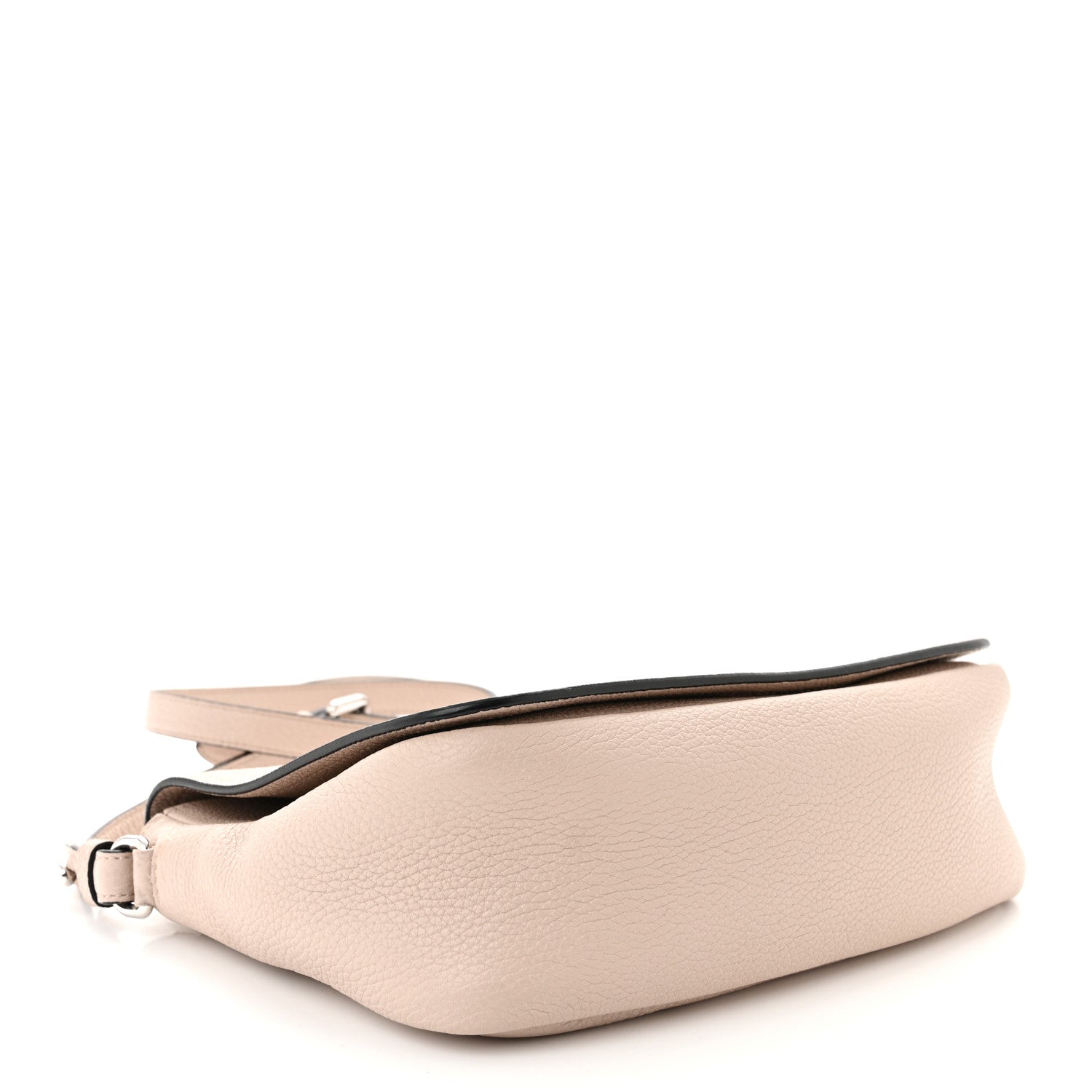 Prada Vitello Daino Soft Flap Crossbody Ninfea 4 of 12