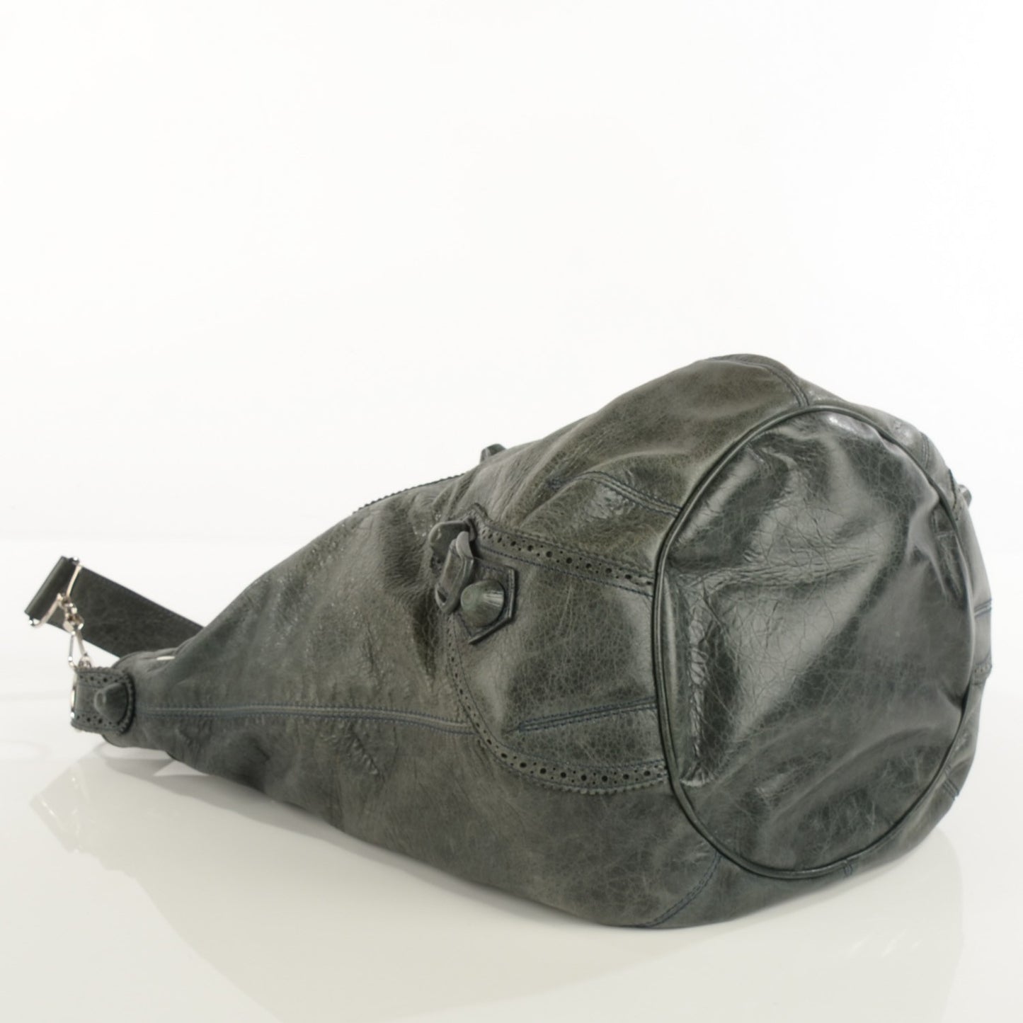 Agneau Giant Brogues Hardware Pompon Anthracite