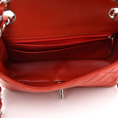 Chanel Lambskin Quilted Mini Rectangular Flap Red 5 of 9