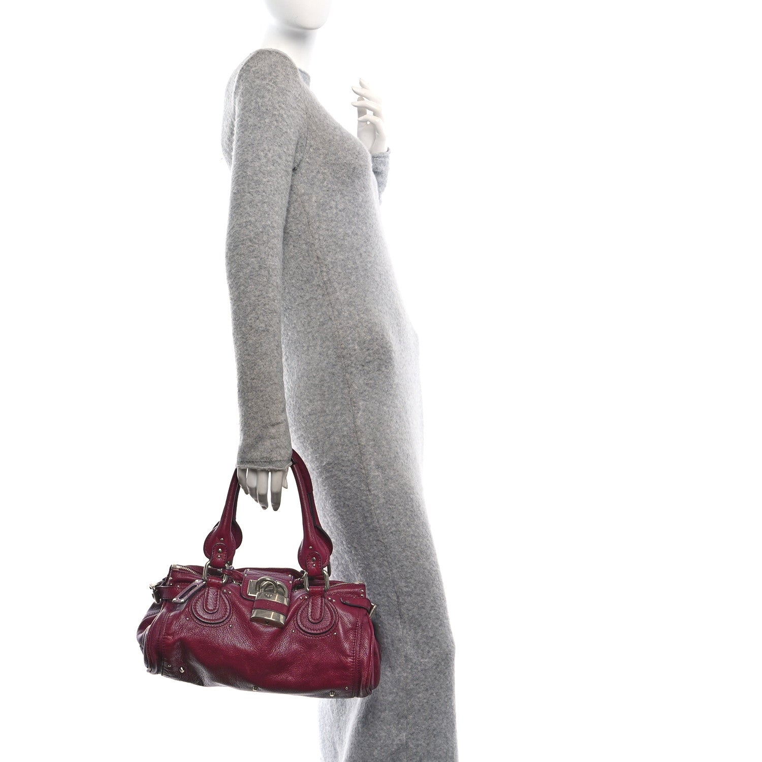 Chloe Calfskin Medium Paddington Satchel Red 2 of 10