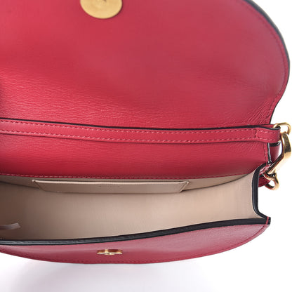 Chloe Calfskin Crocodile Embossed Small Nile Bracelet Minaudiere Bag Crimson Pink 5 of 8