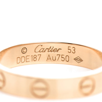 Cartier 18K Pink Gold 3.5mm LOVE Wedding Band Ring 53 6.25 4 of 5