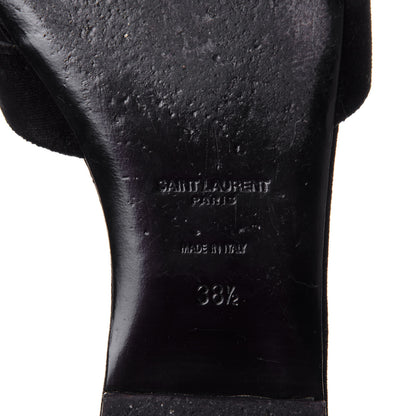 Saint Laurent Velvet Nu Pied 05 Sandals 38.5 Black 5 of 5