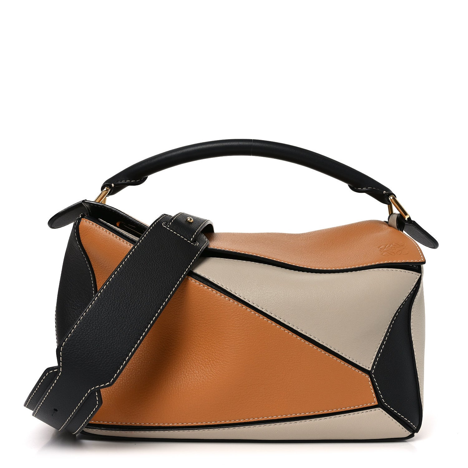 LOEWE♡ Loewe Puzzle Fold Medium Tote Bag in Shiny Leather | Neiman Marcus