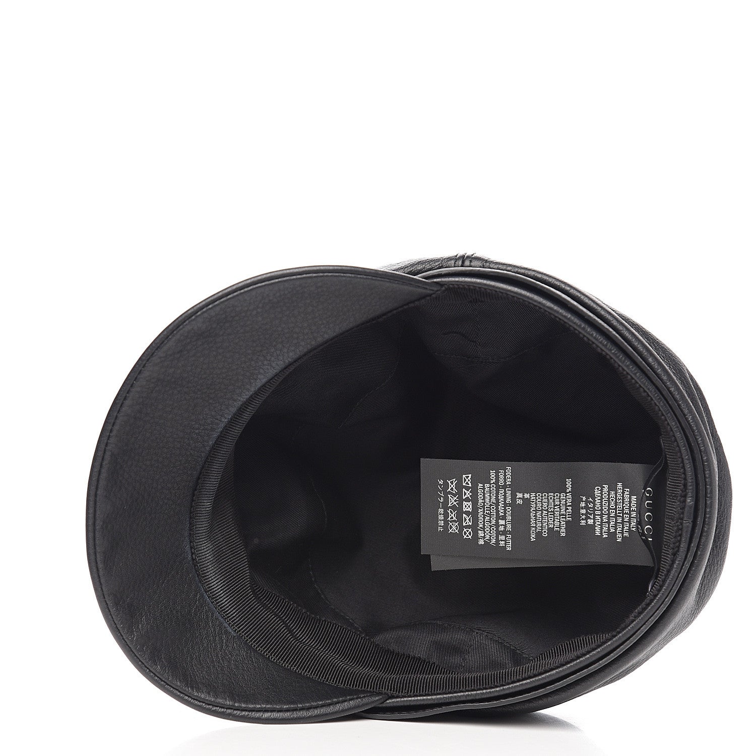 Gucci Calfskin Cellarius Hat S Black 3 of 6