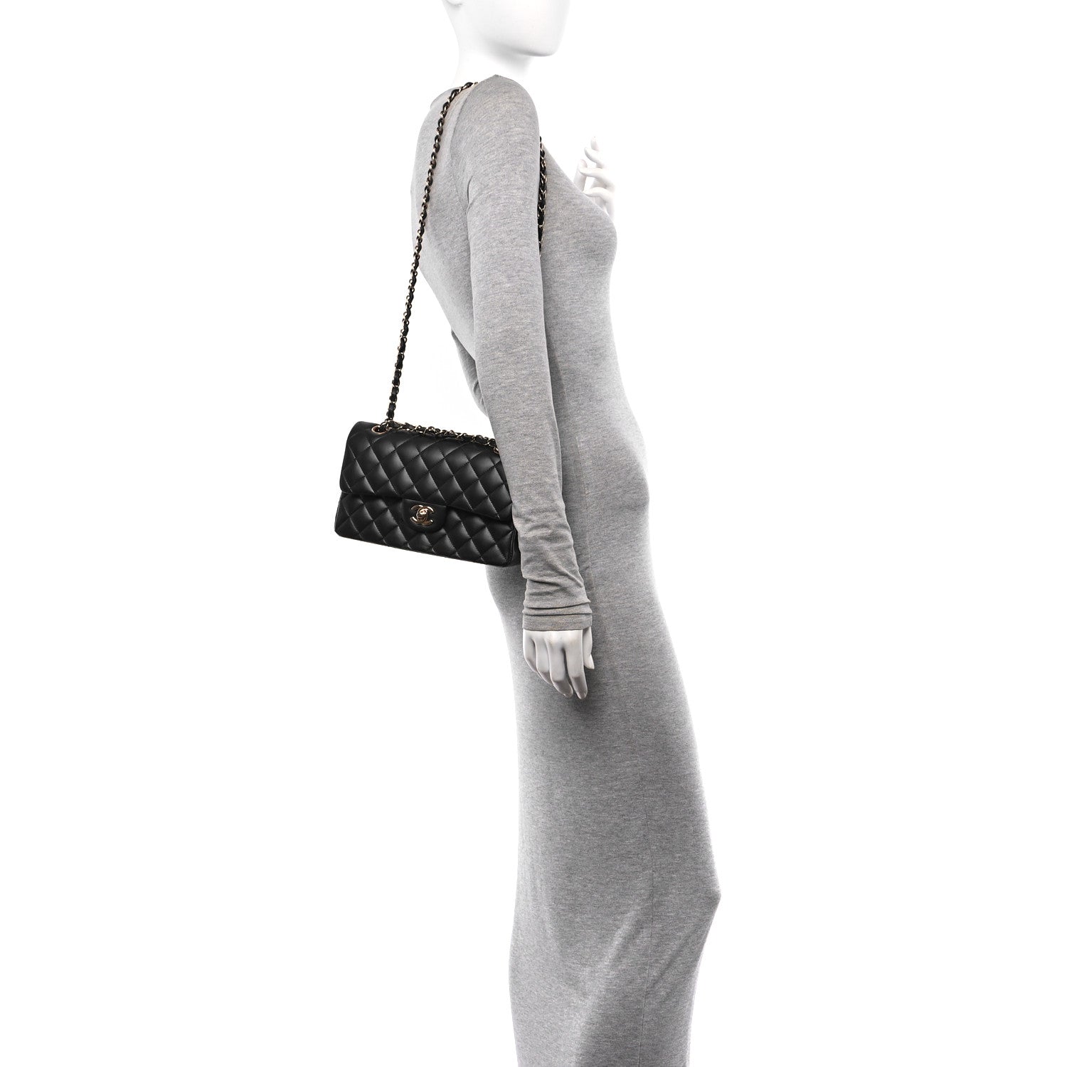 Chanel Lambskin Quilted Small Double Flap Black 2 of 11