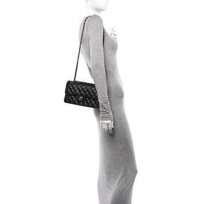 Chanel Lambskin Quilted Small Double Flap Black 2 of 11