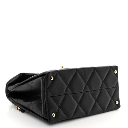Chanel Caviar Quilted Mini Retro Twist Top Handle Flap Black 4 of 11