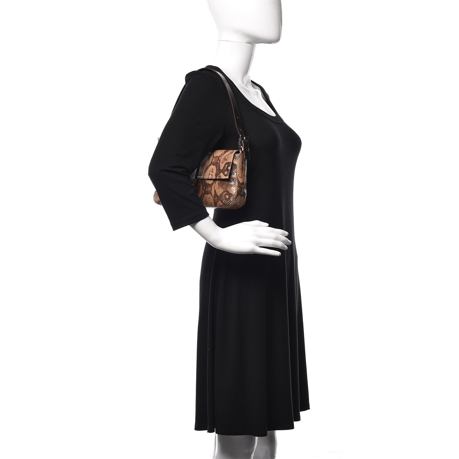 Fendi Snakeskin Baguette Brown 2 of 9