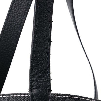 Burberry Coated Canvas Mega Check Medium Doodle Tote Black White 11 of 12
