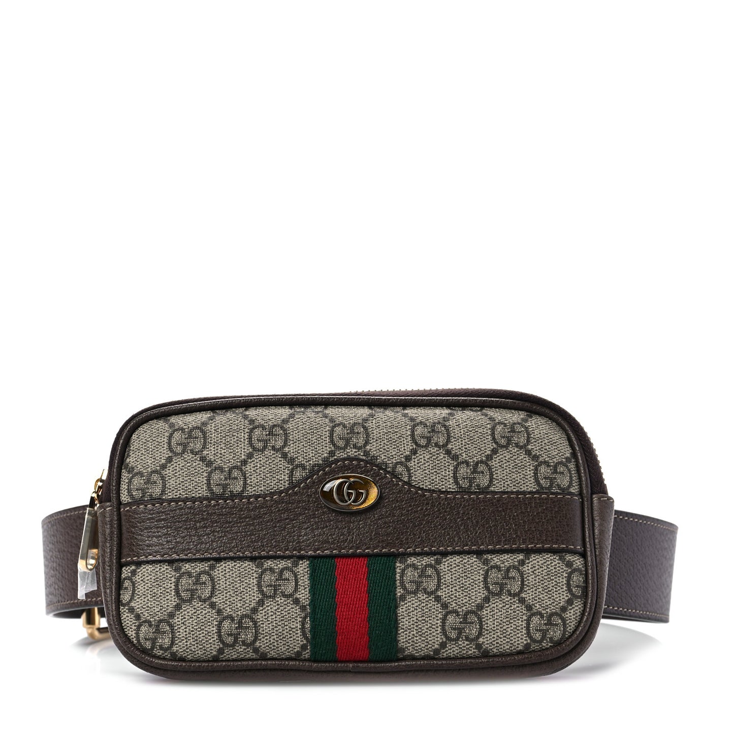 GG Supreme Monogram Ophidia Belted iPhone Case 75 30 Dark Brown