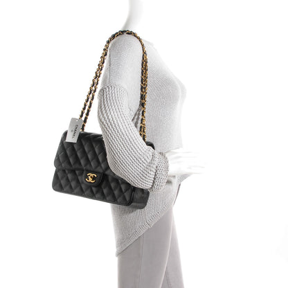 Chanel Caviar Quilted Jumbo Double Flap Black 2 of 9