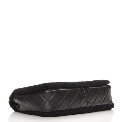 Chanel Shearling Lambskin Medium 100% Flap Black 5 of 9