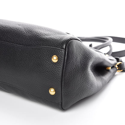 Prada Vitello Daino Top Handle Bag Black 6 of 11