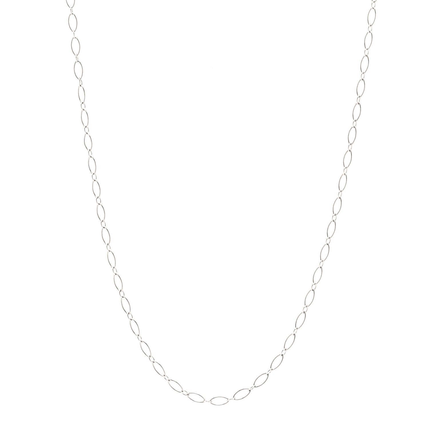 Tiffany Sterling Silver Oval Link Chain Necklace 31" 3 of 6