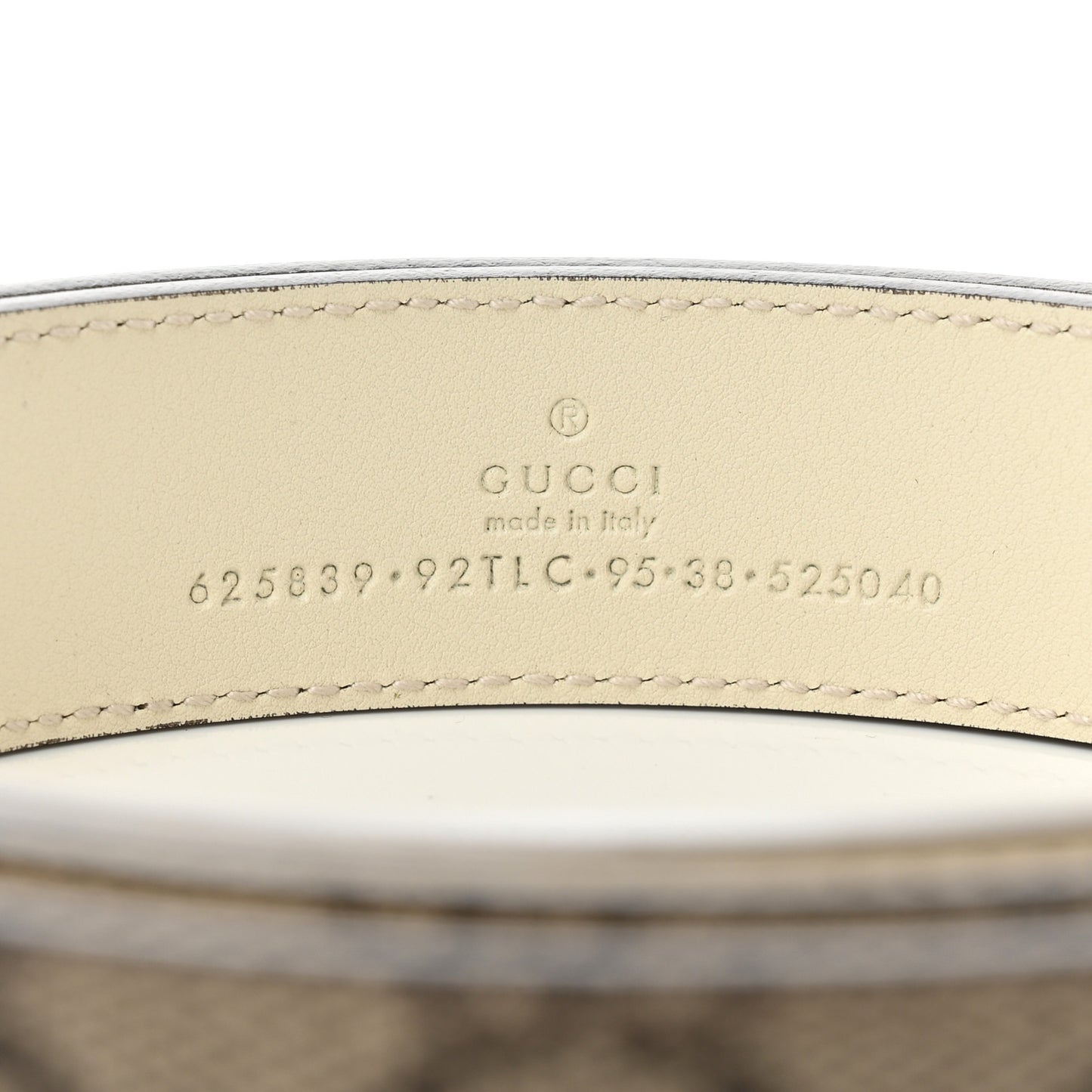 GG Supreme Monogram Matte Plutone Calfskin Double G 30mm Belt 95 38 Beige Ebony Mystic White