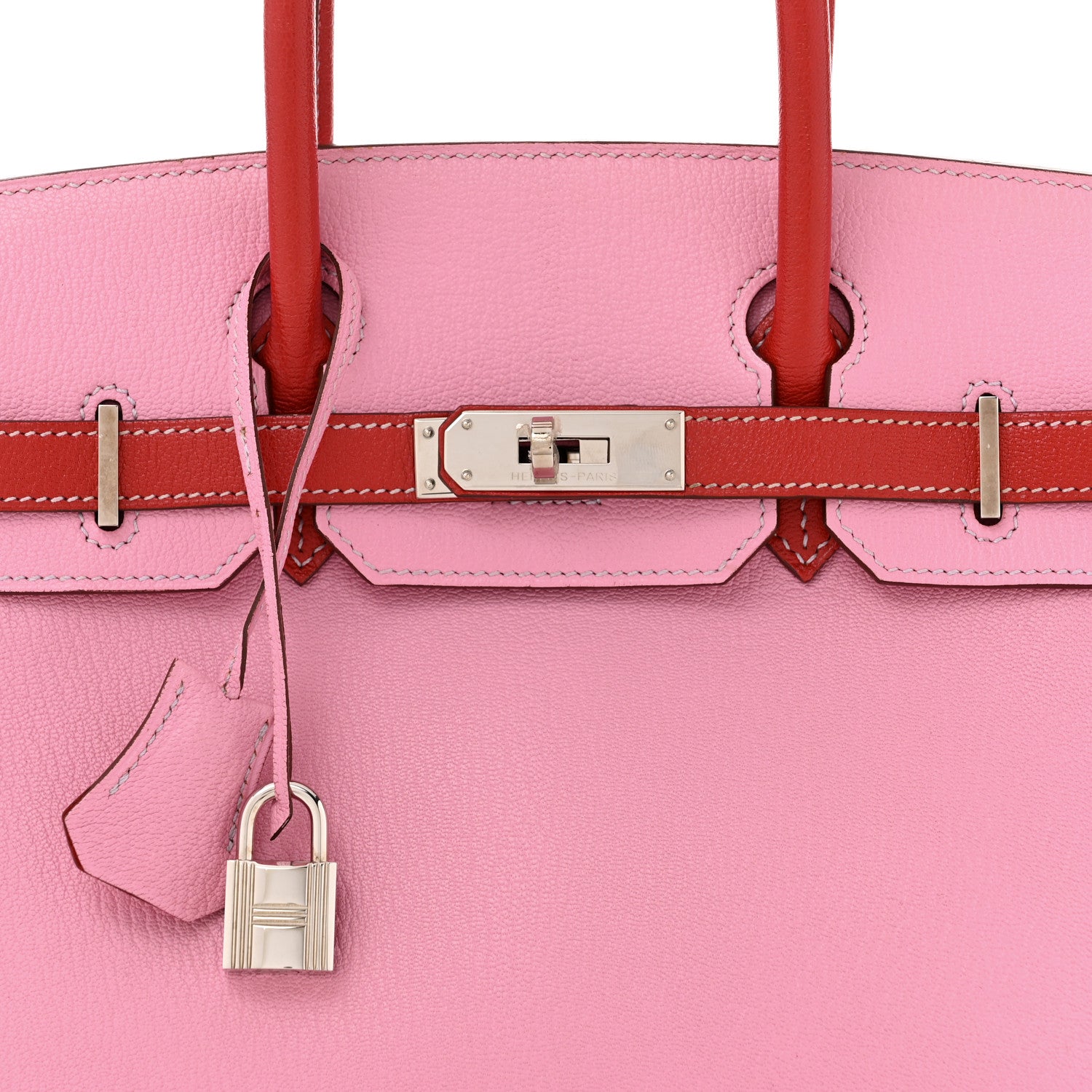 Hermes Chevre Mysore Horseshoe Birkin 30 5P Pink Rouge Garance 8 of 10