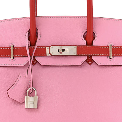 Hermes Chevre Mysore Horseshoe Birkin 30 5P Pink Rouge Garance 8 of 10