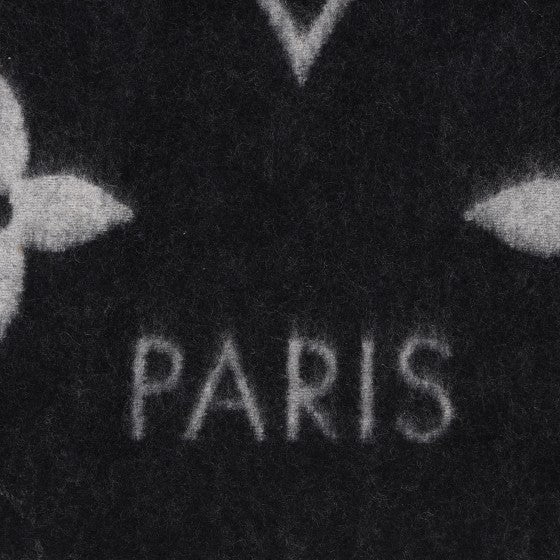 Cashmere Monogram Reykjavik Scarf Black