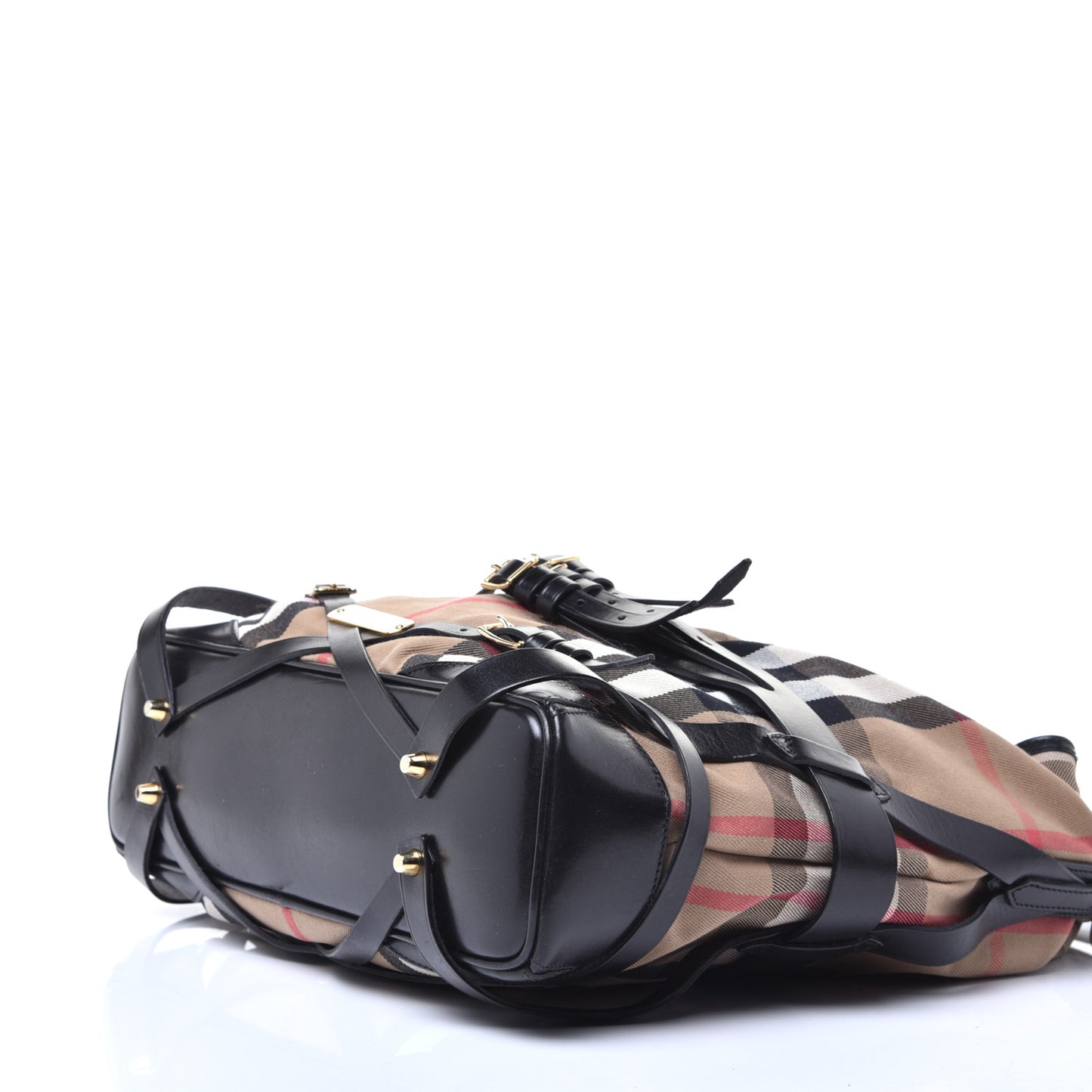 House Check Bridle Calfskin Medium Gosford Hobo Black