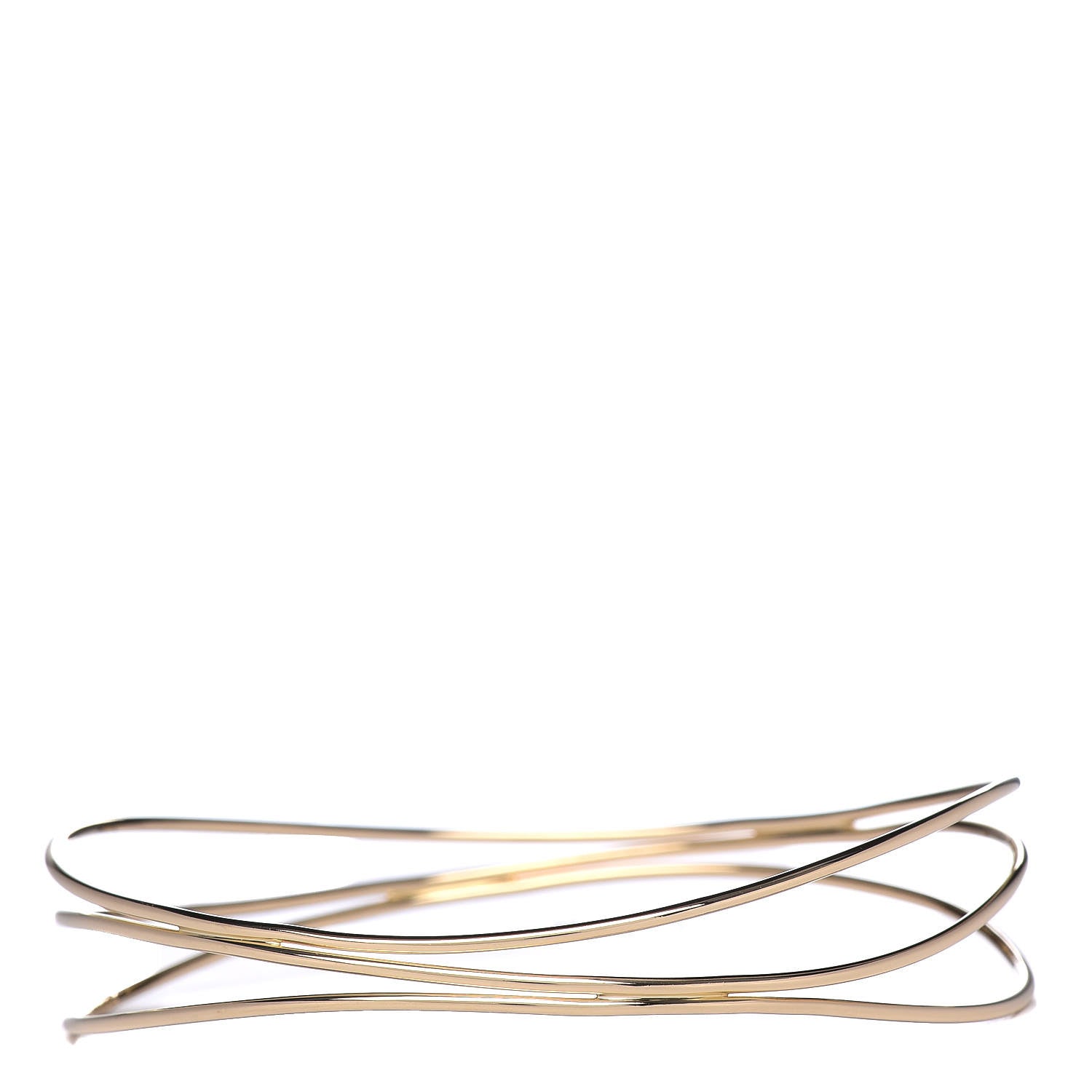 Tiffany 18K Yellow Gold Elsa Peretti Wave Three Row Bracelet 1 of 5
