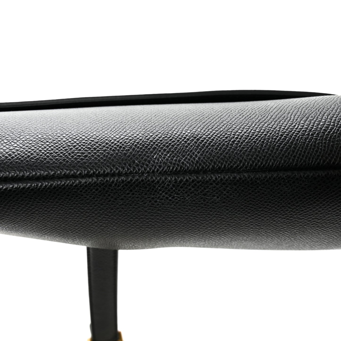 Grained Calfskin Saddle Bag Black