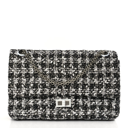 Chanel Tweed 2.55 Reissue 226 Flap Black White 1 of 8