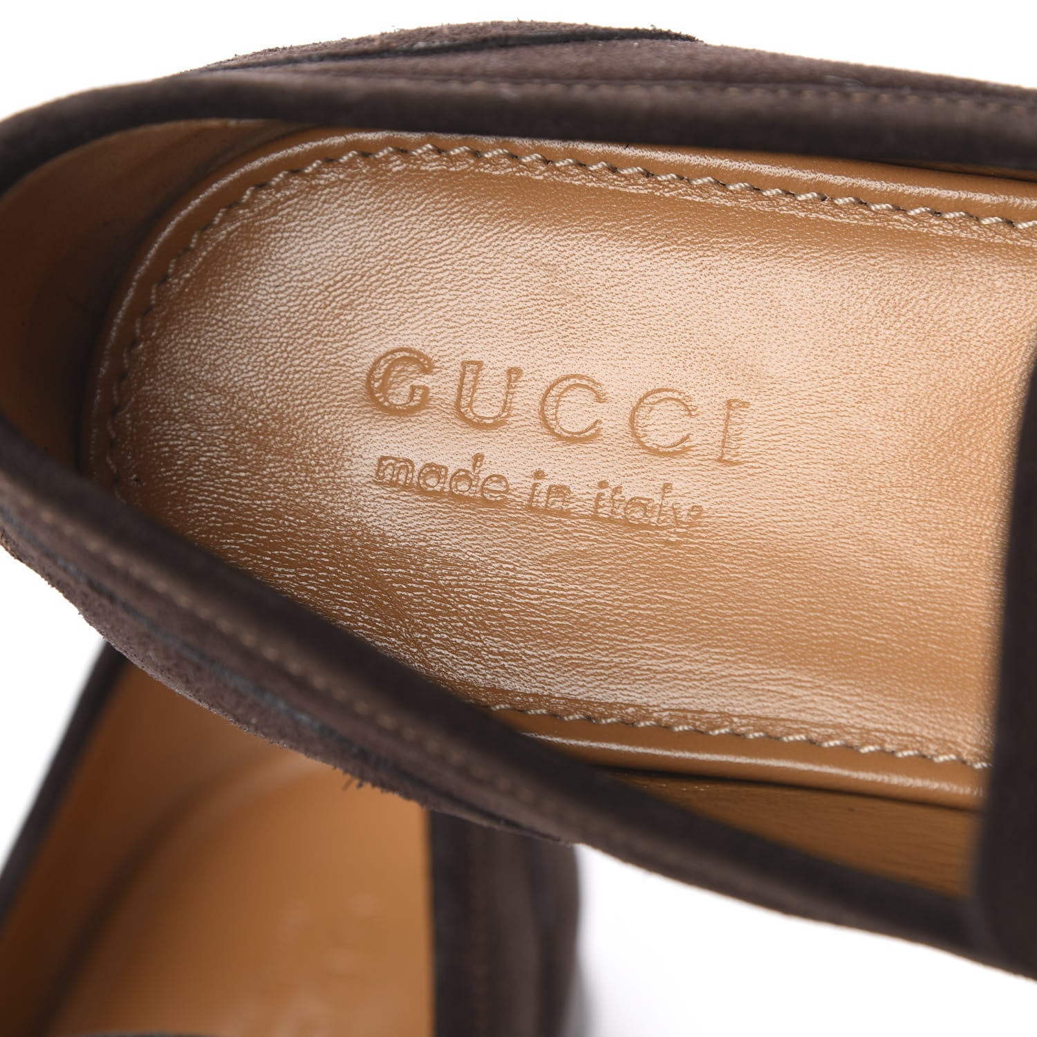 Gucci Suede Web Mens Horsebit Loafers 10.5 Cocoa 10 of 11