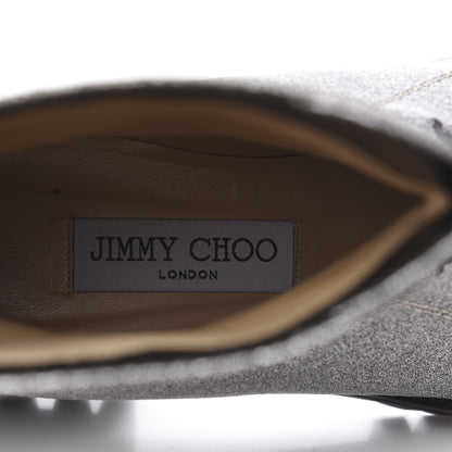 Jimmy Choo Glitter Haze Combat Boots 40 Silver 8 of 9