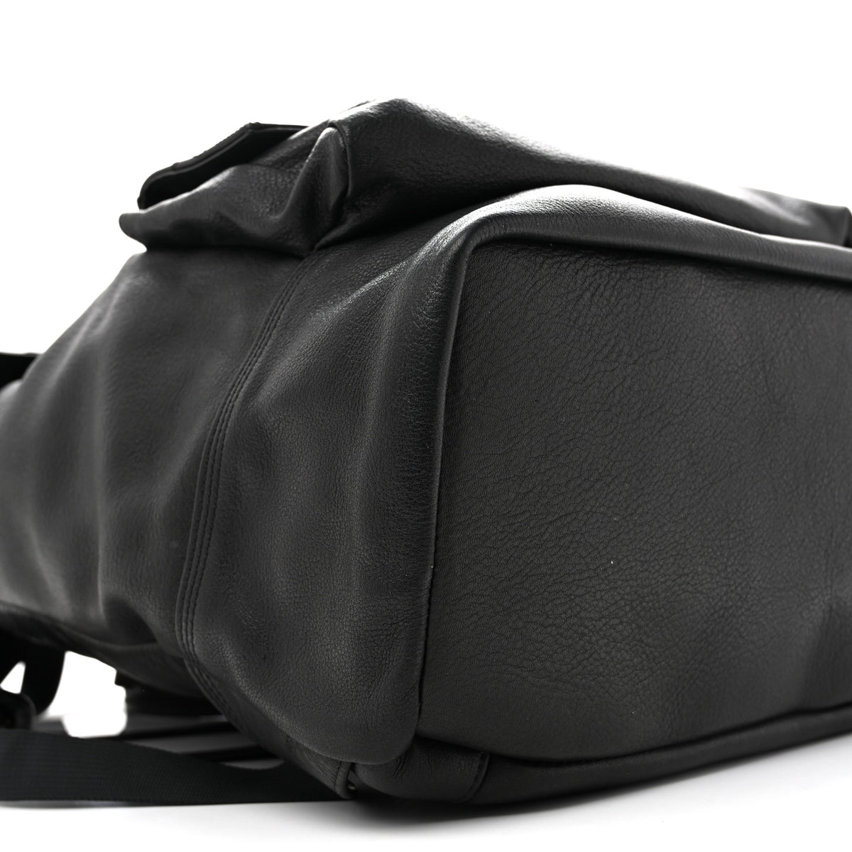Calfskin Cross Patch Moto Backpack Black
