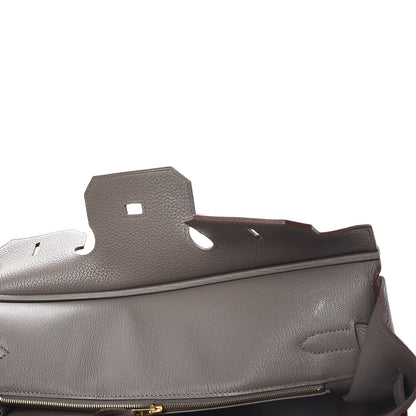 Hermes Taurillon Clemence Birkin 35 Etain 10 of 37
