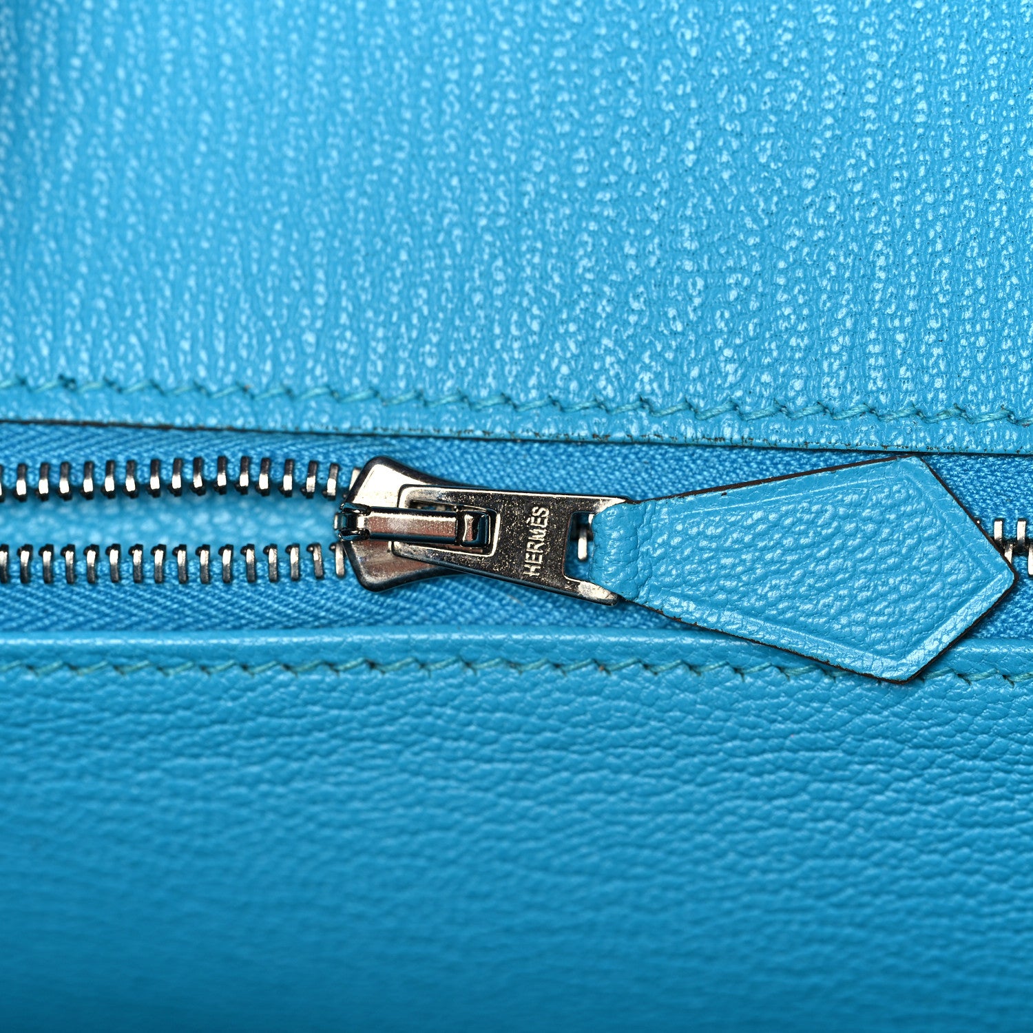 Hermes Chevre Horseshoe Birkin 30 Parme Bleu Aztec 21 of 35
