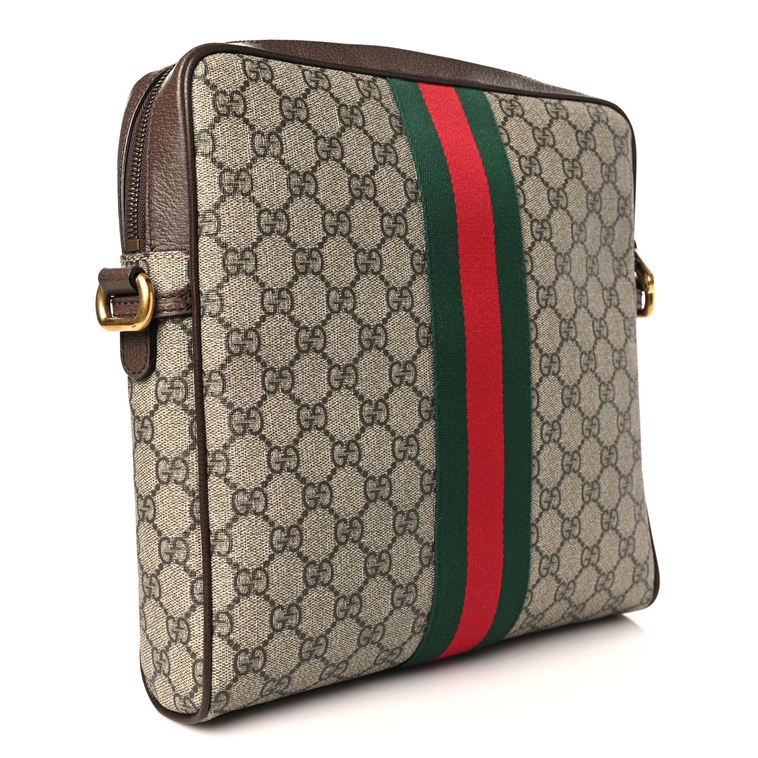 Gucci GG Supreme Monogram Web Medium Ophidia Messenger Bag Brown 2 of 8