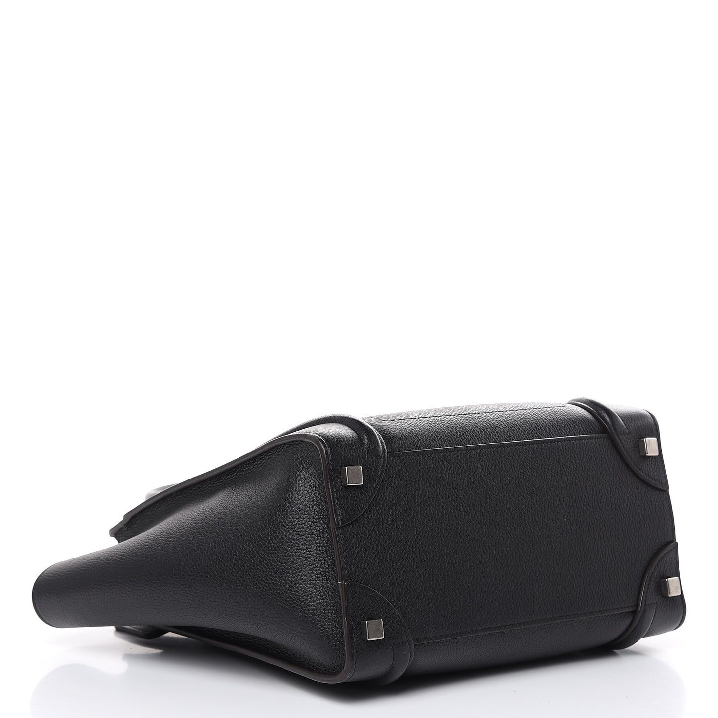 Drummed Calfskin Micro Luggage Black