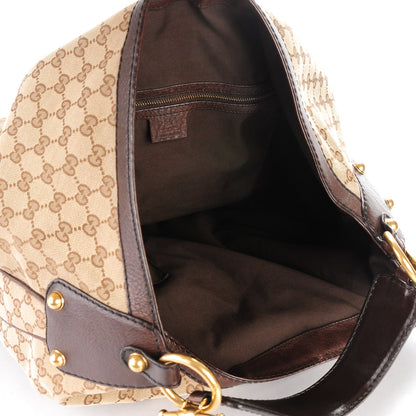 Gucci Monogram Large Jockey Hobo Dark Brown 5 of 7
