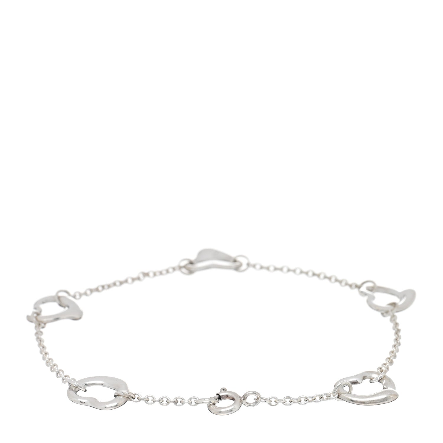 Tiffany Sterling Silver Elsa Peretti Open Heart Bracelet 1 of 2