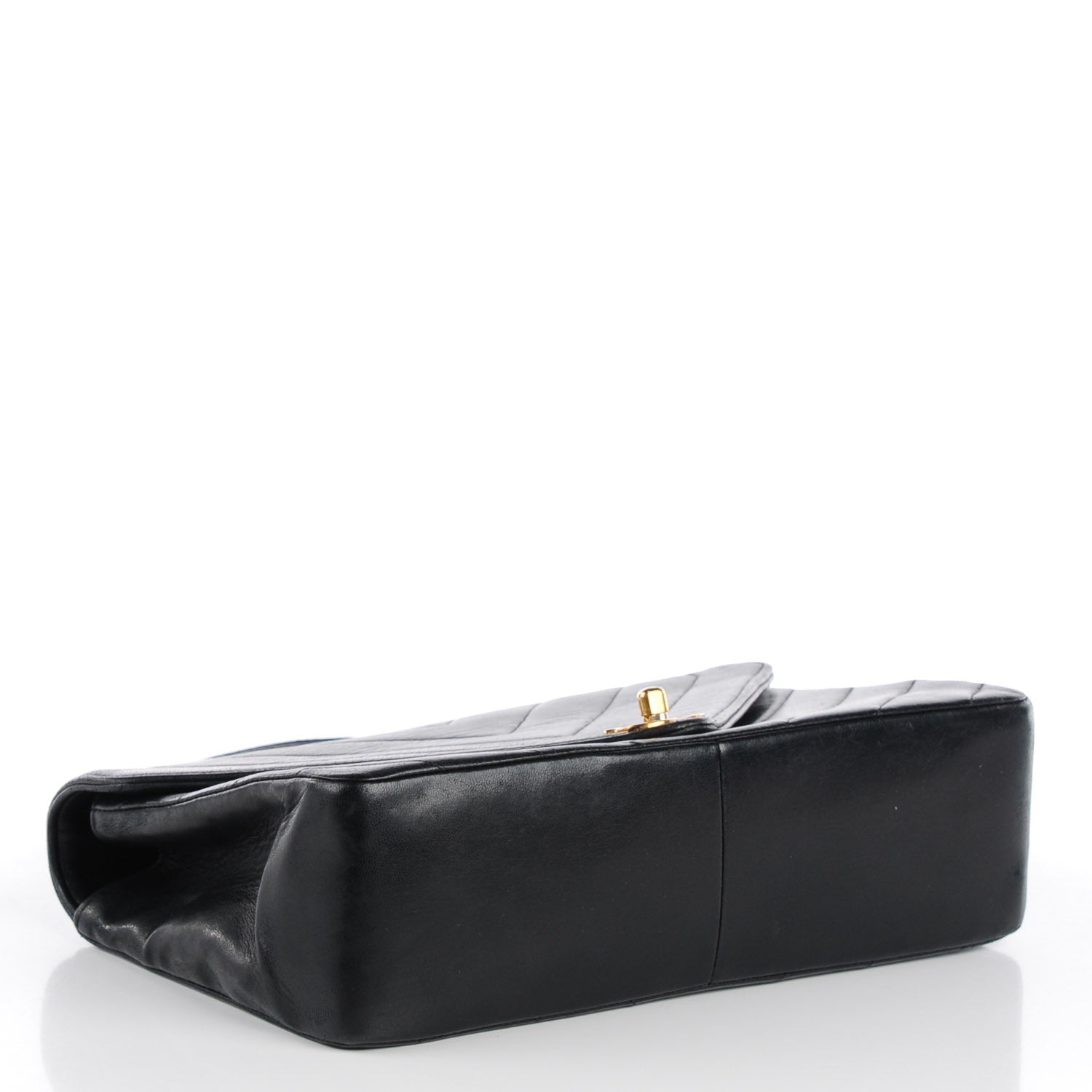 Chanel Lambskin Chevron Medium Single Flap Black 4 of 10