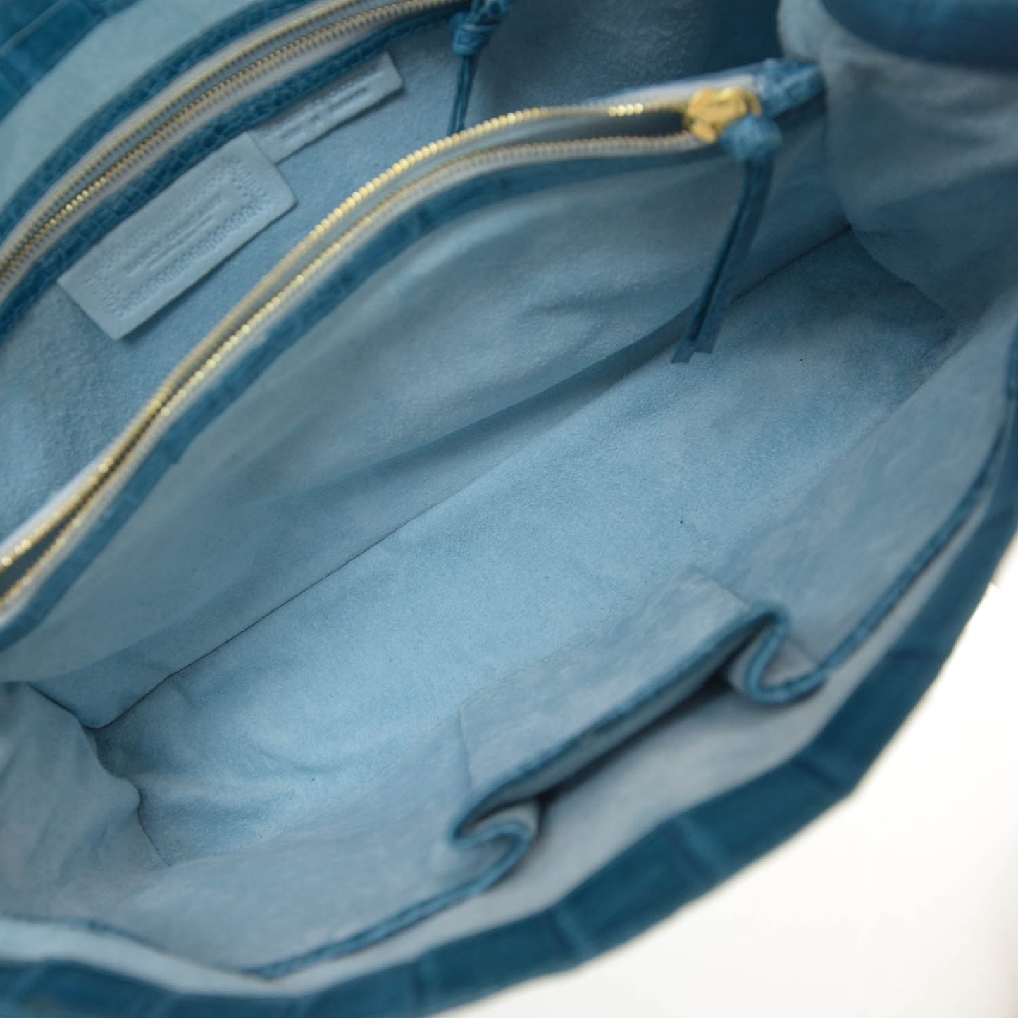 Crocodile Handbag Turquoise