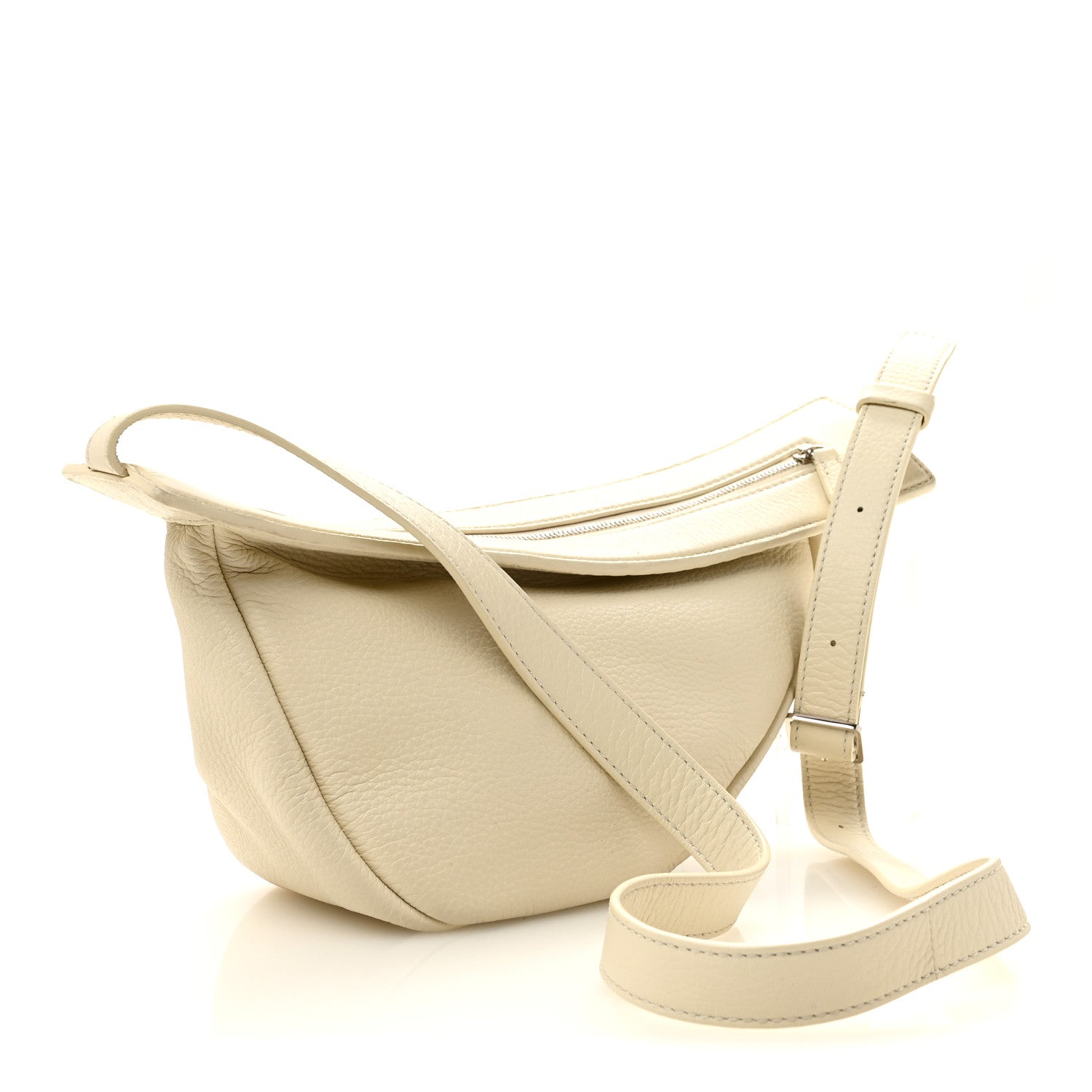 The Row Grained Calfskin Small Slouchy Banana Bag Ivory 3 of 14