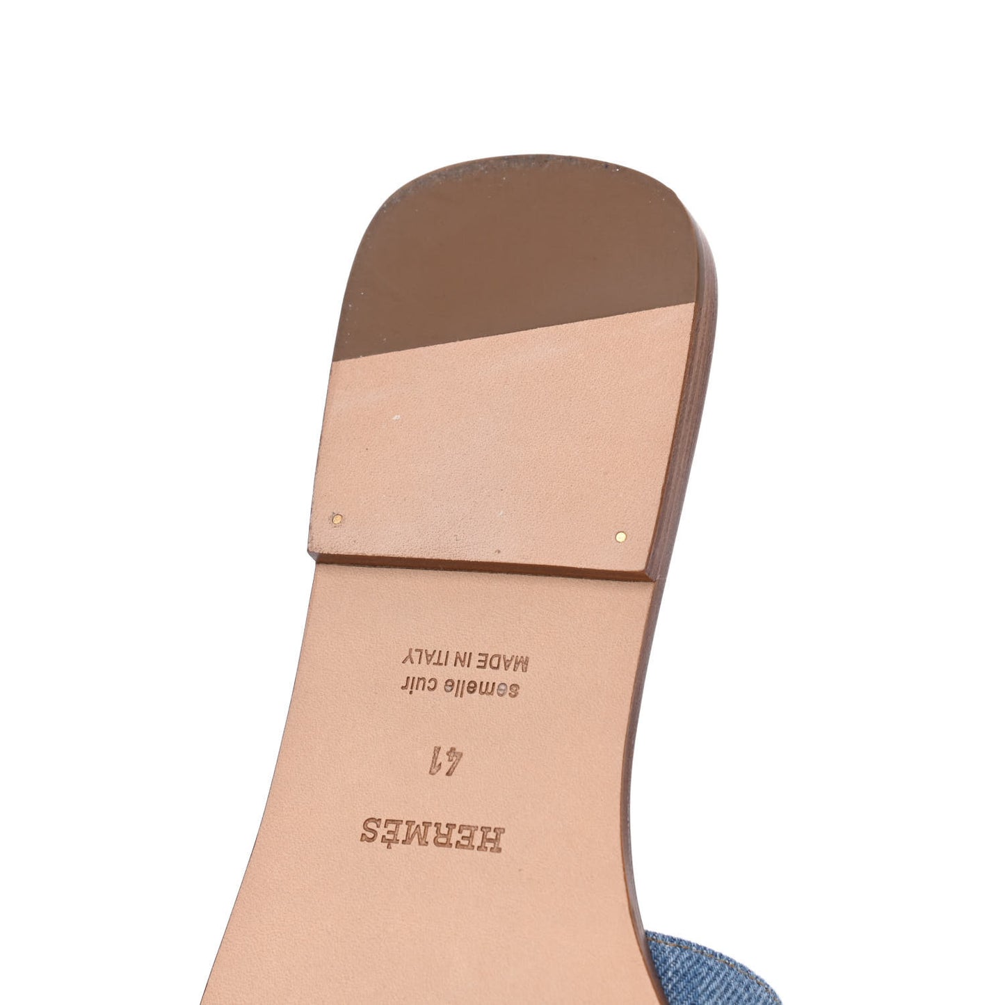 Denim Canvas Oran Sandals 41 Bleu Clair