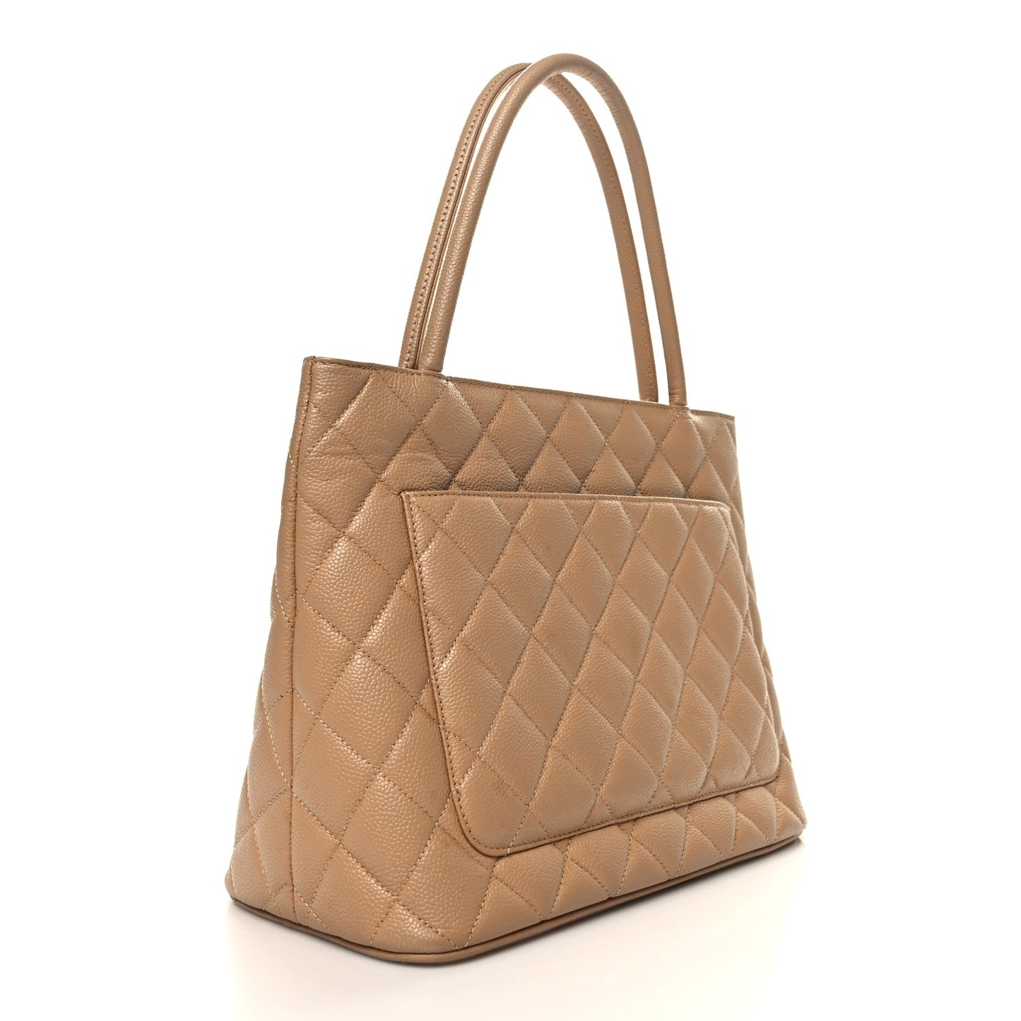 Caviar Quilted Medallion Tote Beige