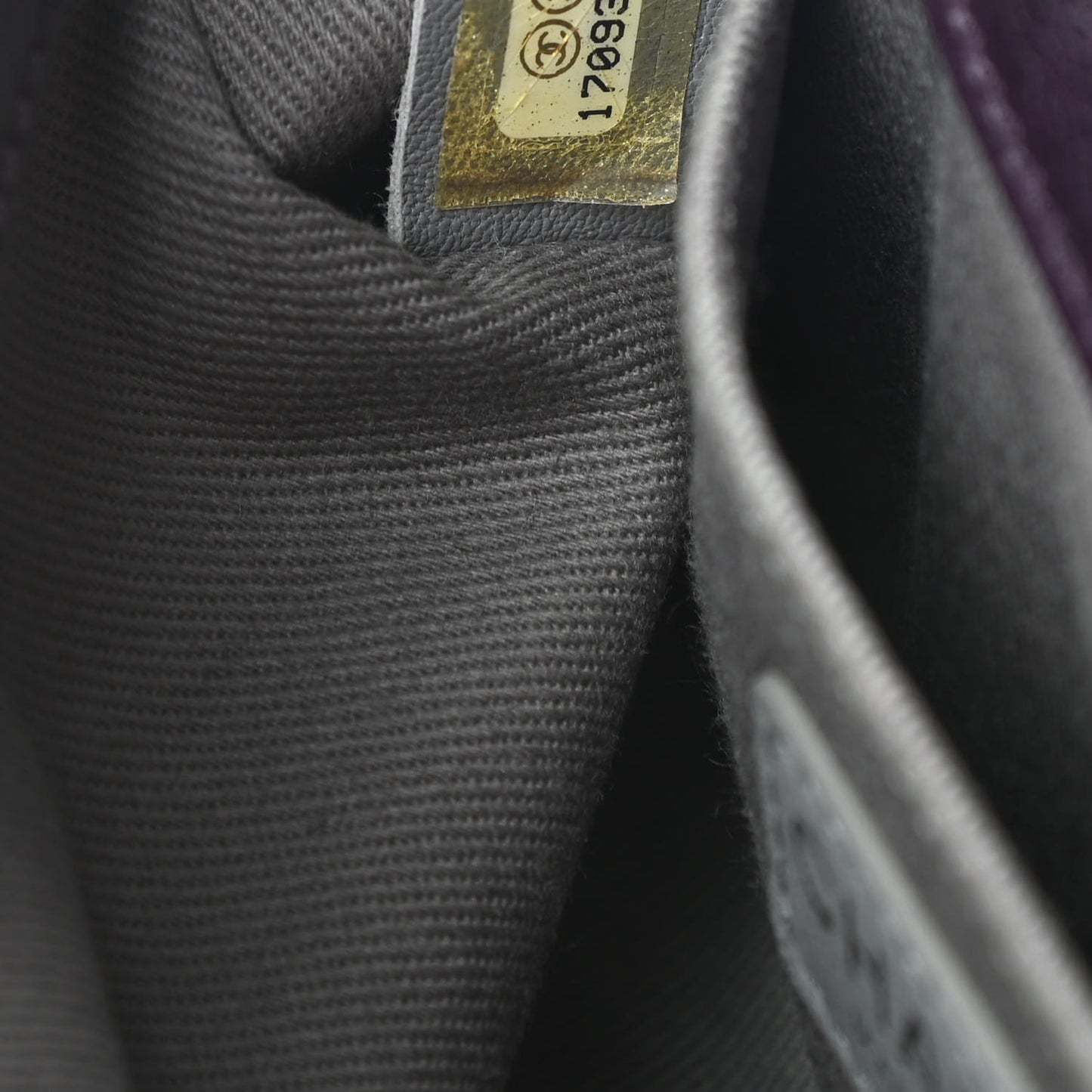 Calfskin Crystal Embossed Small Boy Flap Plum