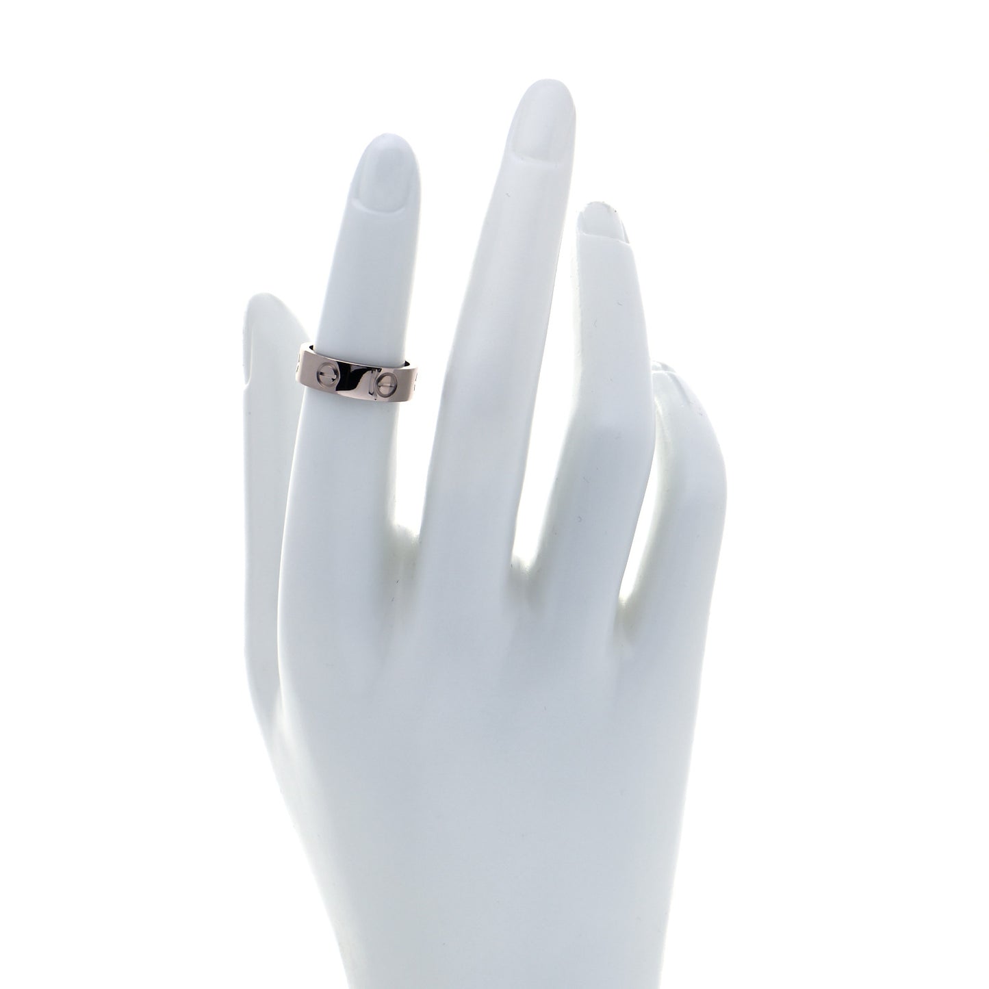 18K White Gold 5.5mm LOVE Ring 50 5.25