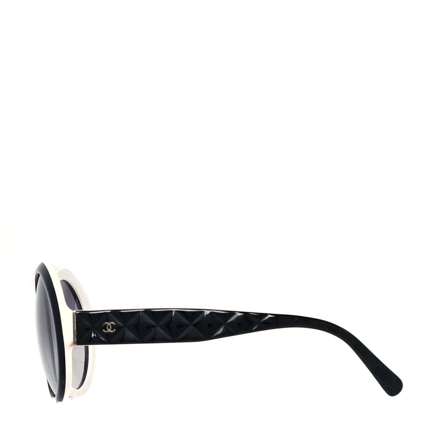 Quilted CC Mod Sunglasses 5120 Black White