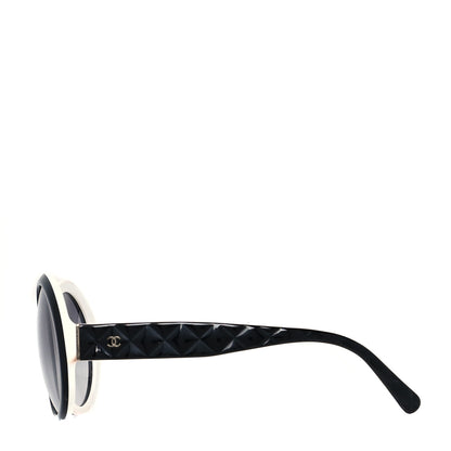 Chanel Quilted CC Mod Sunglasses 5120 Black White 3 of 8
