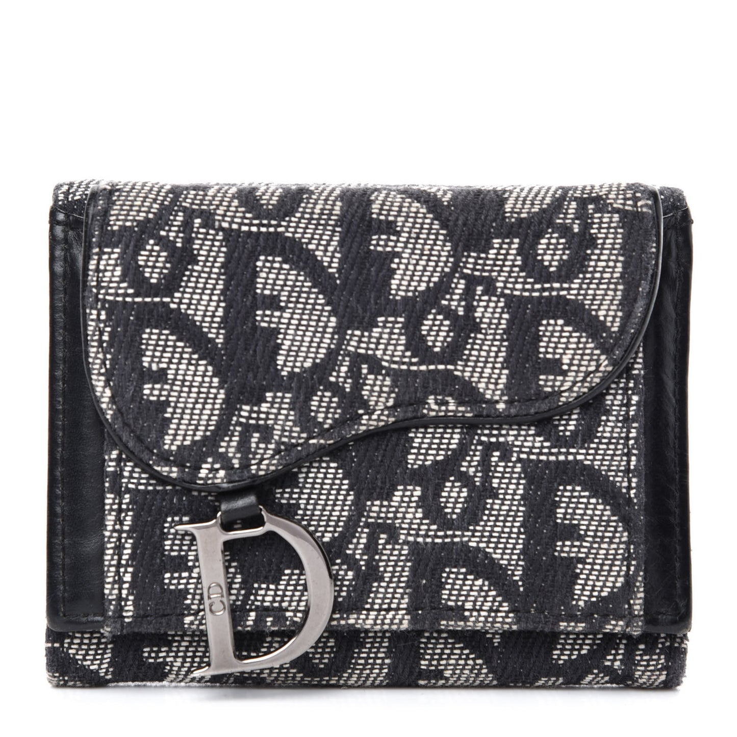 Monogram Compact Saddle Wallet Black