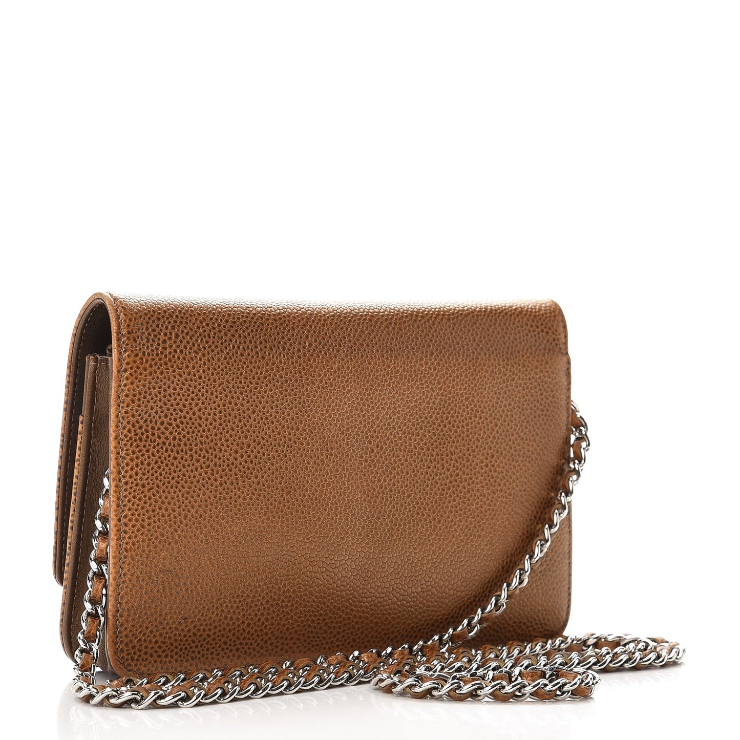 Metallic Caviar Timeless CC Wallet on Chain WOC Bronze
